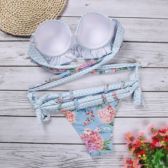 Intimately Ruffled Floral Sky Bikini - Picture 5 of 6